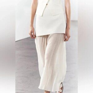 ZARA MIXED PLEATED KNIT SKIRT